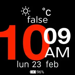 hora grande y clima detallado