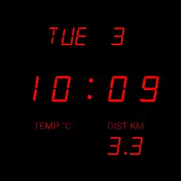 LED Retro Clock Style - Red Version