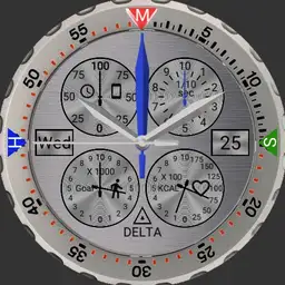 Rolled Silver Stopwatch UTC V1.8