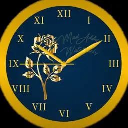 Golden Rose in Blue