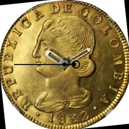 Gold, Gran Colombia, 8 Escudos, 1832