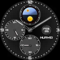 Black 24 hour classic chrono