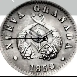 Silver, Nueva Granada, 1/2 Decimo, 1858