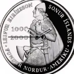 Silver, U.S., Leif Ericson Icelandic Krona