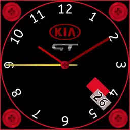 TTG Kia GT Red Analogue With Date. ucolor