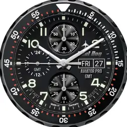 Pilot Dog Aviator Pro GMT Analog - Digital Chrono 4