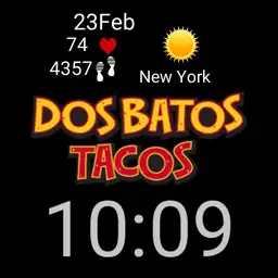 Dos Batos Tacos Austin weather step counter