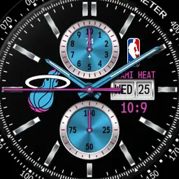 Miami Heat with digital time