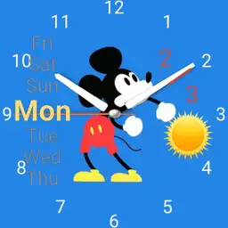 Mickey Mouse 12hr clock