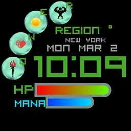 RPG HUD with spell