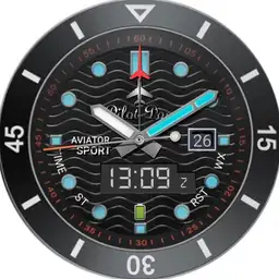 Pilot Dog Aviator Sport Dual Time Combo Diver 7