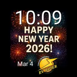 EV Rider Happy New Year 2026