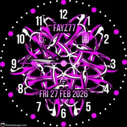 Pink and white watch face.