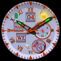 purple orange with ligth watch