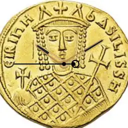Byzantine Gold Solidus, Irene as sole Monarch, 797-802 CE, Map