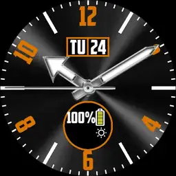 Orange and Black info face V2