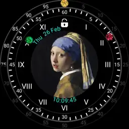 AW Vermeer Beautiful Women 3 screens and 4 app launcher for Samsung Galaxy smartwatch