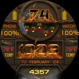 AI Watchface: Rusty Fire