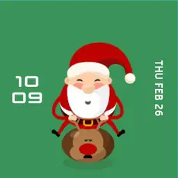 Santa and reindeer xmas Christmas