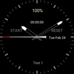 Analogue Stopwatch Steps Black