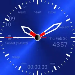 MM4: Blue Elegant Classic Simple, hidden information, no heart rate /Dashboard