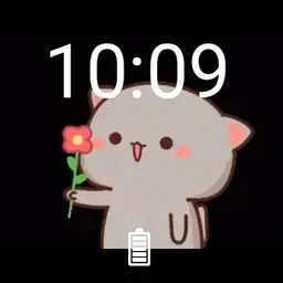 cat and flower