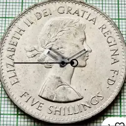 Cupronickel, 5 Shillings, UK, 1960