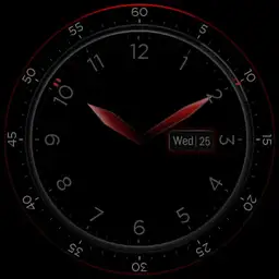 Clockface AOD Red