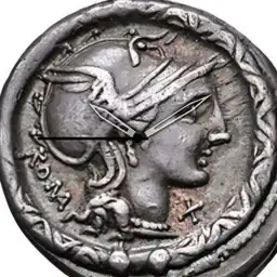 Silver Denarius, Lucius Manlius Torquatus, 113-112 BCE