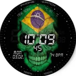 Brasil Bandeira Skull Brazil