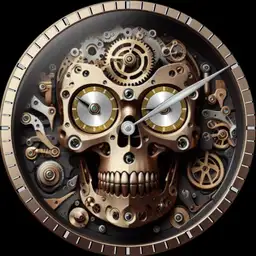 Brute REGULATOR Steampunk Retrofuturistic Mechanical Skull Watch