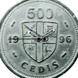 Nickel-Brass, Ghana, 500 Cedis, 1996