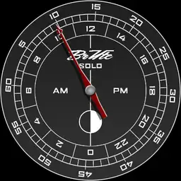 Brute SOLO Minimalistic One Hand 24h Turntable Moonphase Watch