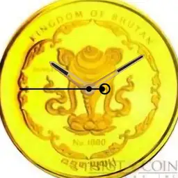 Gold, Bhutan, 1000 Ngultrum, BWH, Korea, 2010