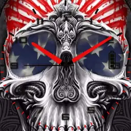 Red white and skull