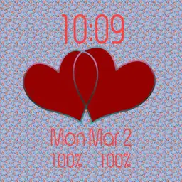 2 hearts and flowers