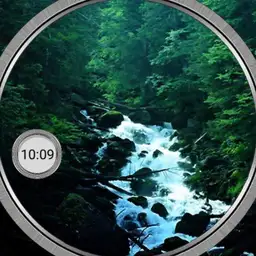 Waterfall with app launcher for Samsung Galaxy Watch