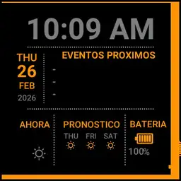 Reloj con eventos