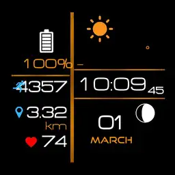 Digital Quadrant with Weather Orange