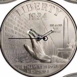 Silver, U.S. Vietnam War Commemorative Dollar, 1994