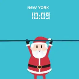 Santa push ups for Christmax - animated