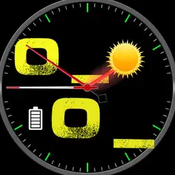 Digital watch face