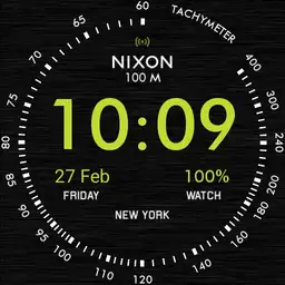 NIXON - Dark Mission Digital Lime w Temp