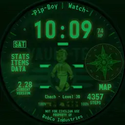 Chach Pip-Boy Watch - Green HUD V2
