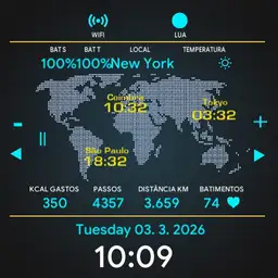 Map Word Times for TICwatch Blue