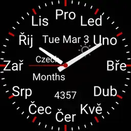 Czech Months with Czech letters