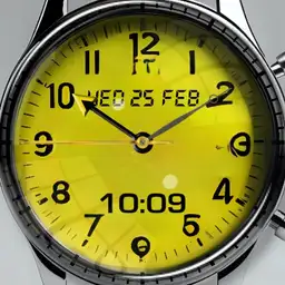 Orologio Giallo del Nero MBZX785YT7