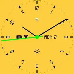 crazy seconds CAES with 24hr clock & animation