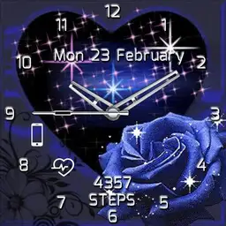 brit blue heart rose