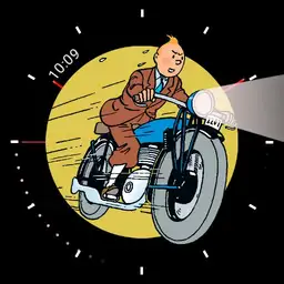 Tintin on bike